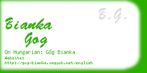 bianka gog business card